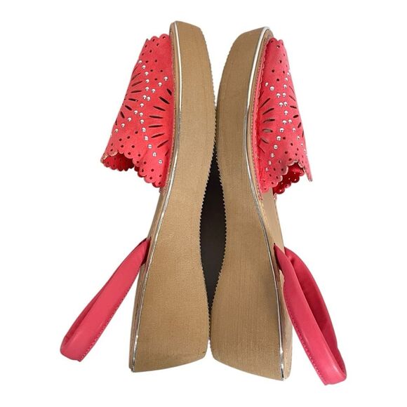 Kenneth Cole Reaction | Geranium Fine Glass Laser Slides Sandals 7.5 - Picture 9 of 11